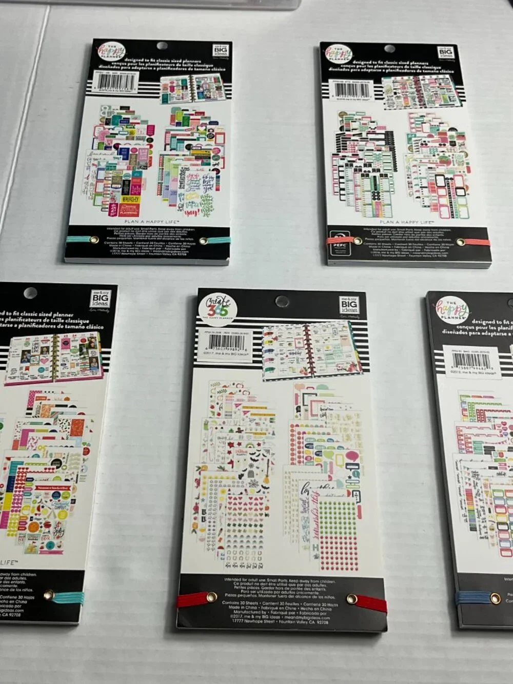 The Happy Planner Sticker Sheets Bundle 2 Sets of 5  – 6,405 Pieces
